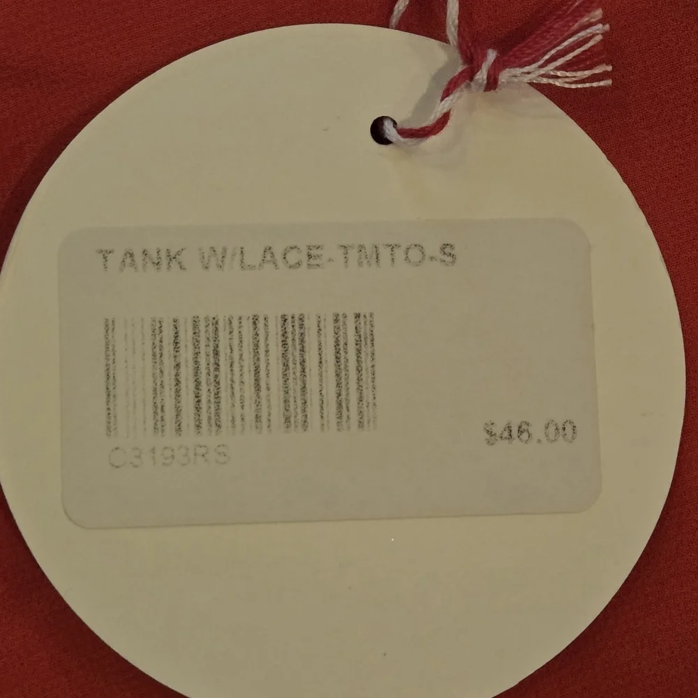 NWT Umgee Tank Top Size S Tomato Red - Picture 7 of 9